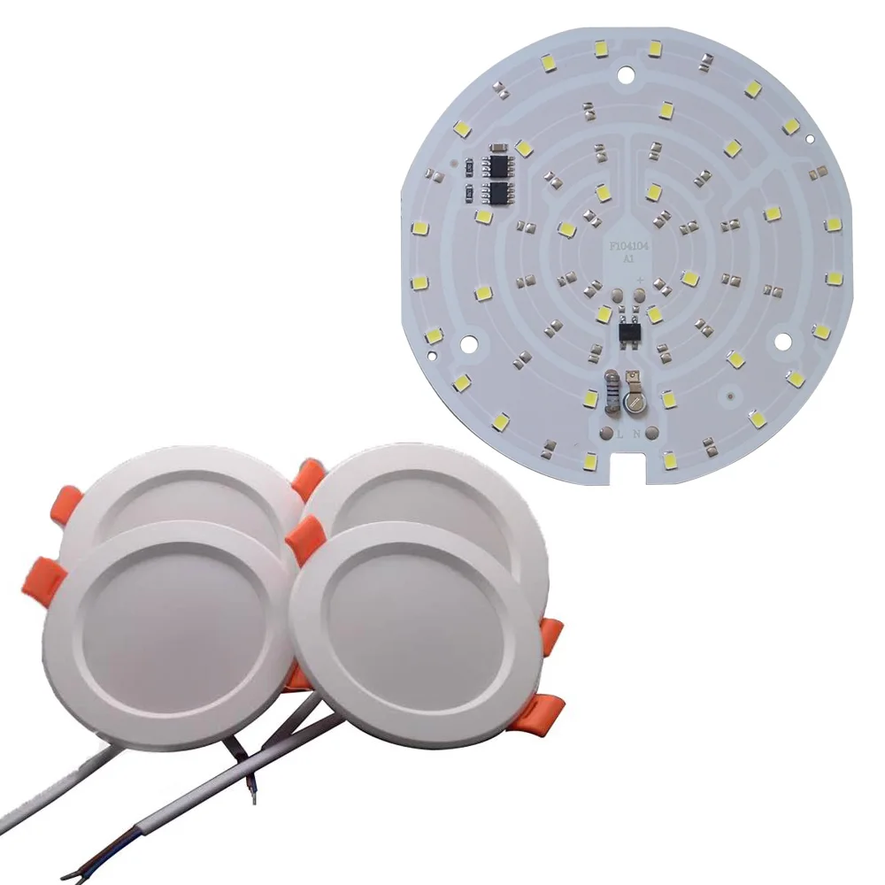 10 шт./лот LED SMD Чип Потолочный светильник 220В вход с умным IC без драйвера 15 Вт 18 для