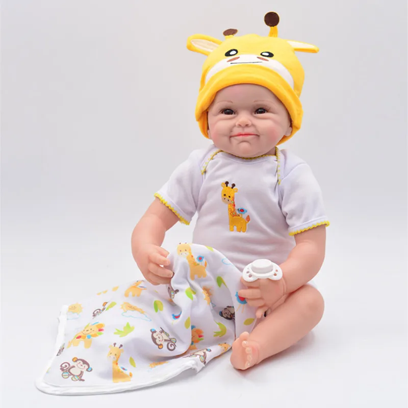 22 дюйма 55 см силиконовые куклы Reborn Baby Bebe Кукла Corpo de Silicone Menina Детские