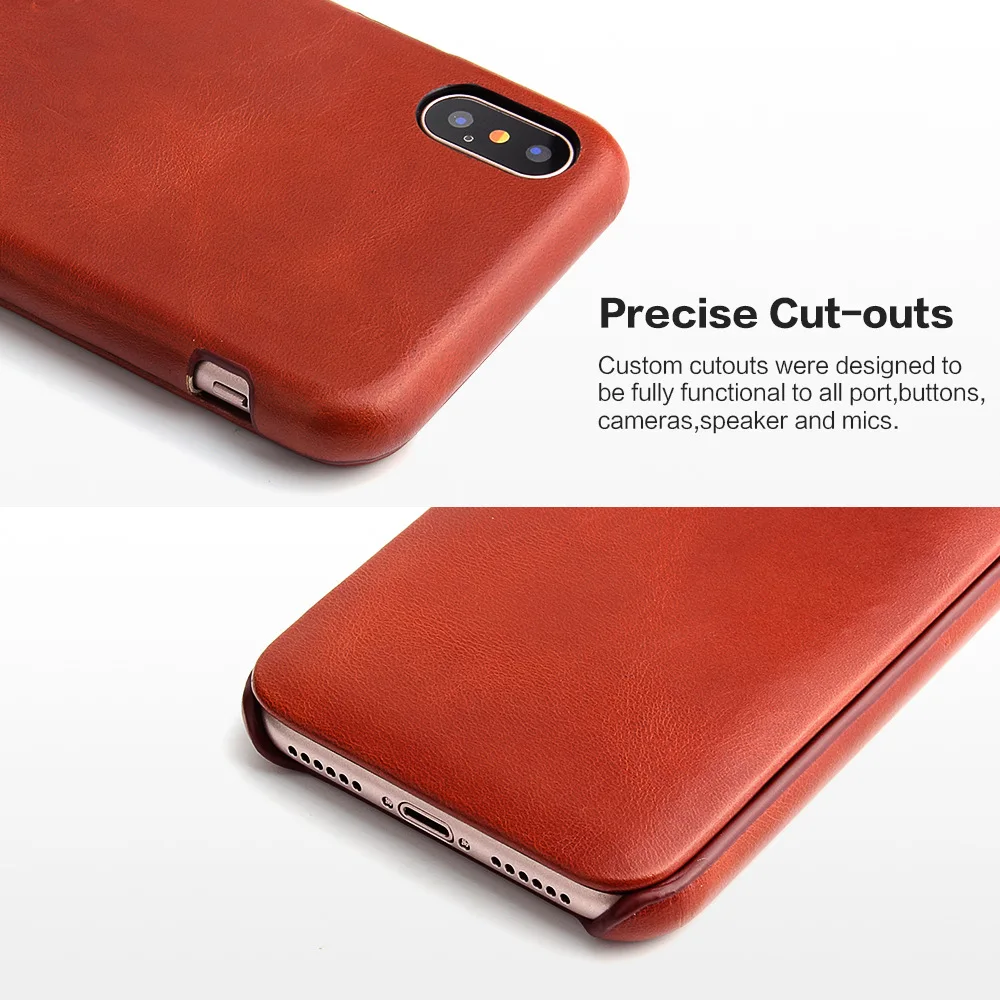 Высококачественный Роскошный чехол из натуральной кожи для IPhone XS Max 6 7 8 Plus X XR