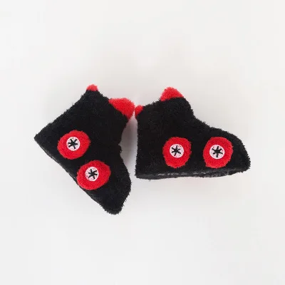 black Детские носки из кораллового флиса Милые Носки с рисунком машины для маленьких девочек мягкие зимние теплые носки для новорожденных мальчиков - Цвет: black