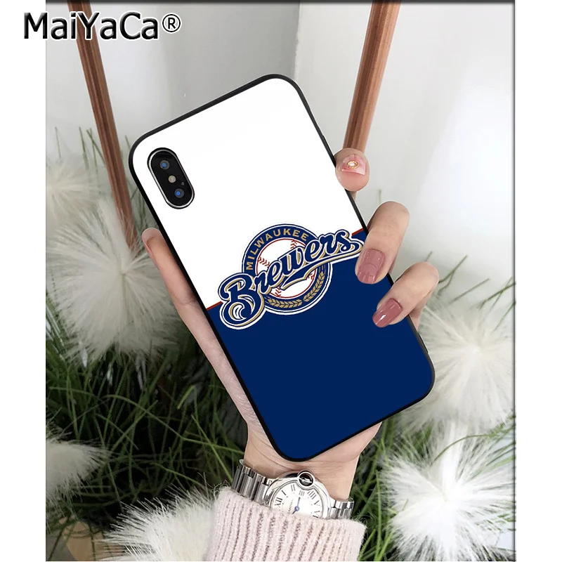 MaiYaCa Milwaukee Brewers TPU мягкие Аксессуары для телефона чехол Apple iPhone 8 7 6 6S Plus X XS MAX 5 5S SE XR |
