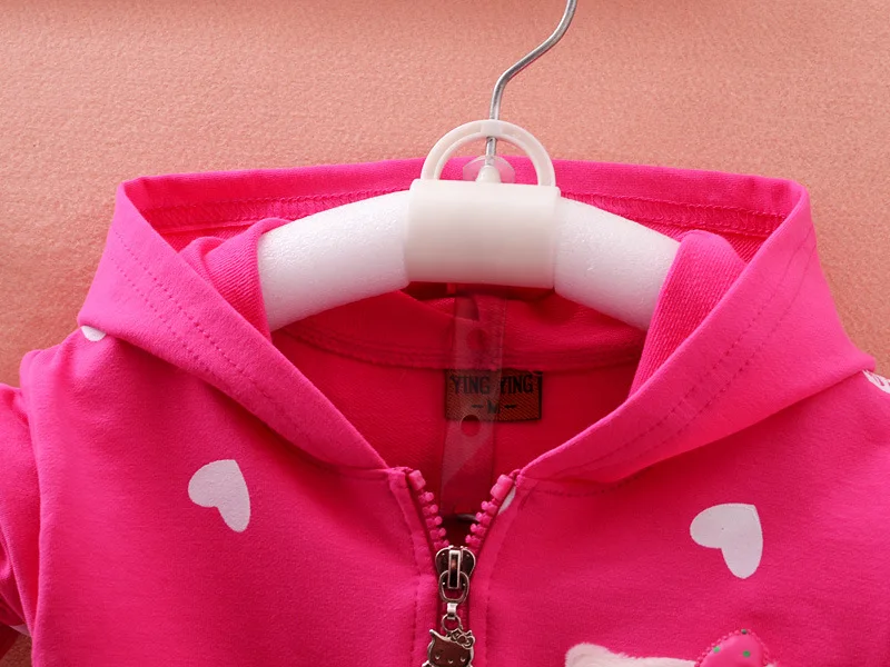 Новые детские комплекты розового цвета на весну и осень для маленьких девочек с