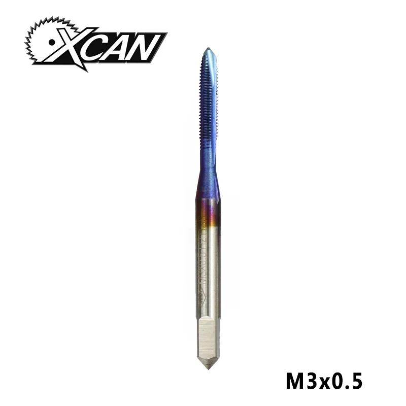 M3x0.5 XCAN 1 шт. M2-M6 нано с синим покрытием резьбовой кран высокоскоростной стальной винт кран прямой хвостовик кран сверло - Цвет: M3x0.5