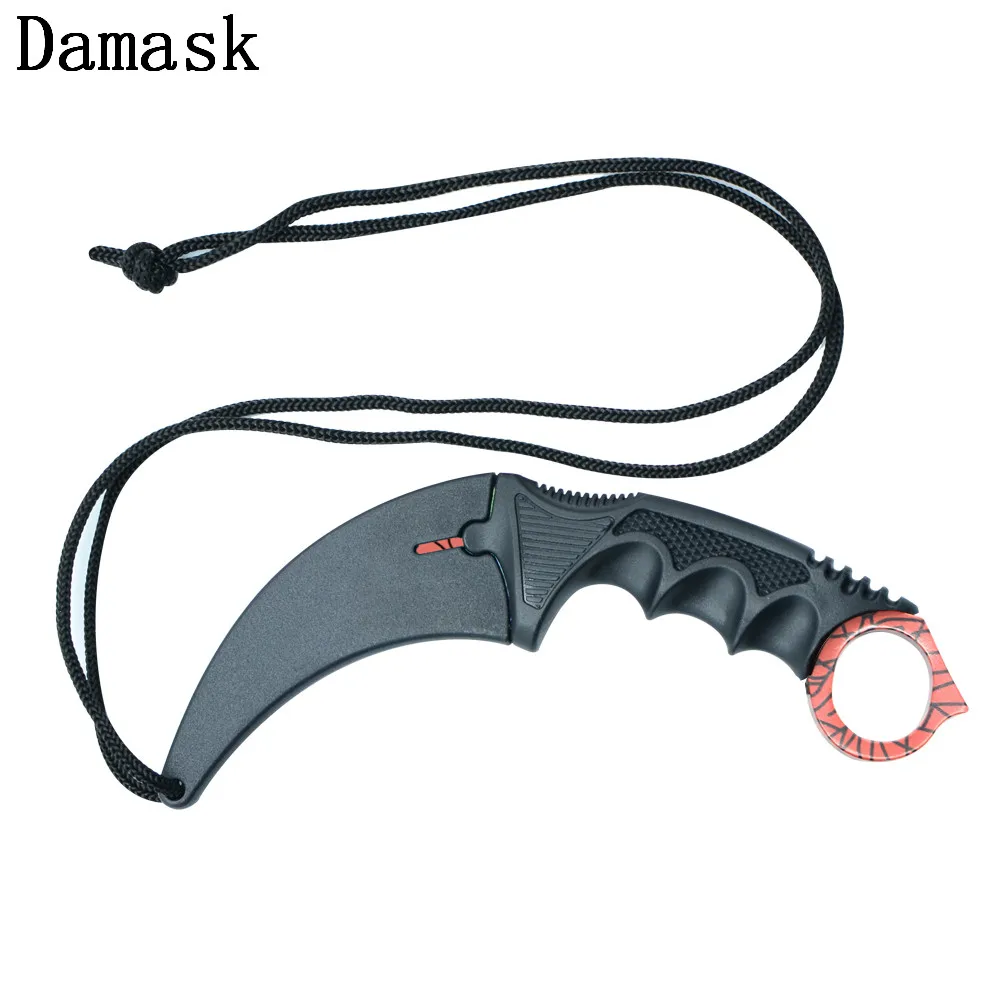 Дамаск csgo Counter Strike коллекционные Karambit нержавеющей открытый Ножи для шашлыков