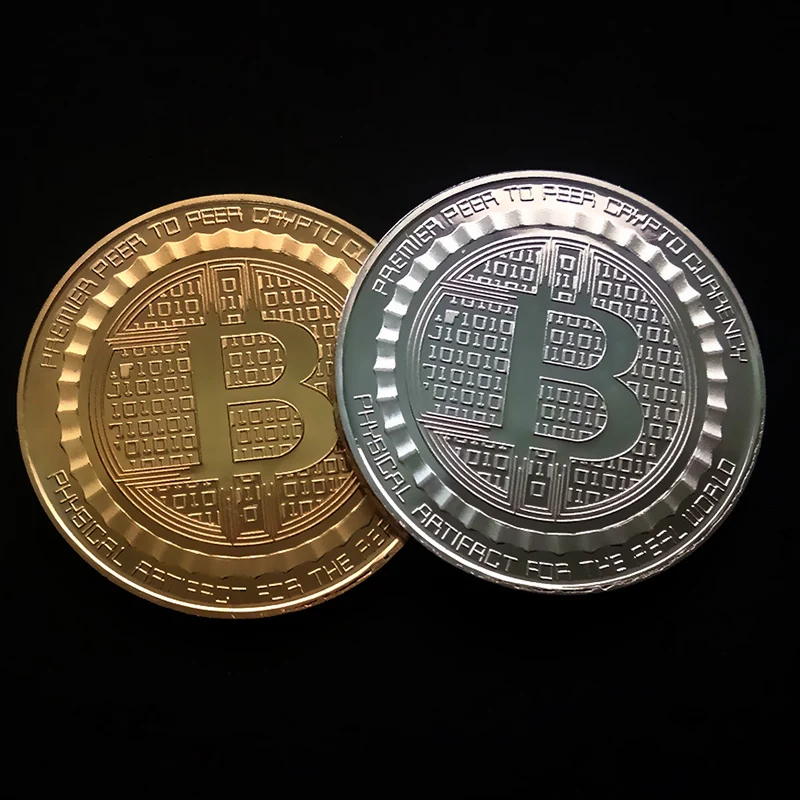 Новые золотые/серебряные монеты Биткоин Иностранные художественные подарки для