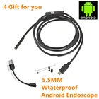 5 мм Endoskop Kamera гибкий IP67 Wasserdichte Micro USB Inspektion Endoskop Kamera fr Android PC ноутбук 6 светодиодов Einstellbare