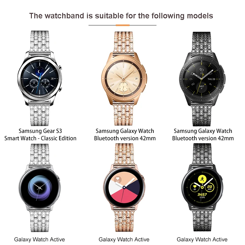 Металлический ремешок для наручных часов Samsung Galaxy Watch 3 активных 2 Женская обувь с