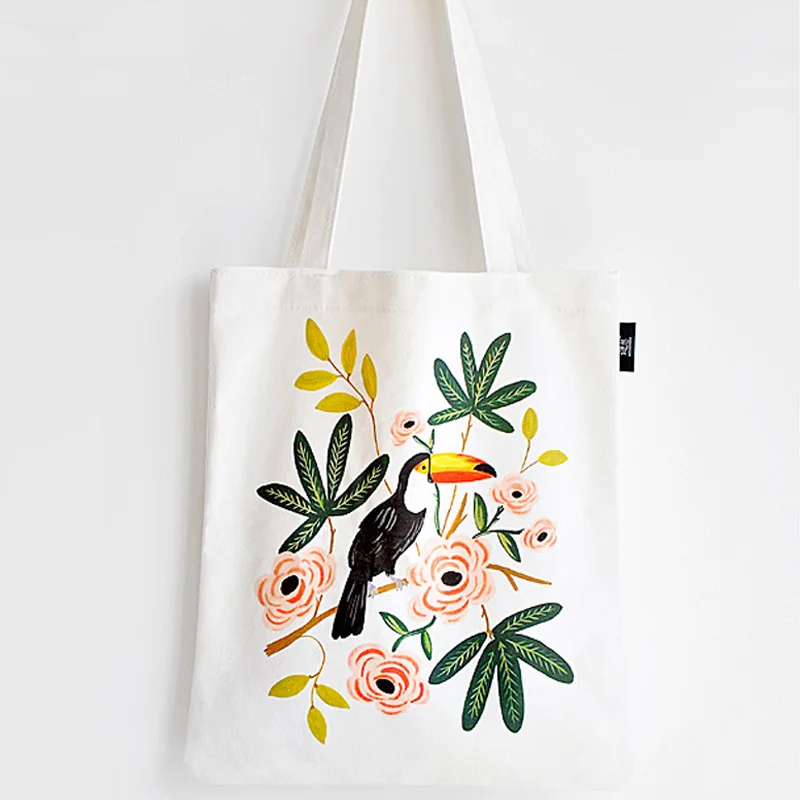 Модная Большая вместительная сумка на плечо с цветочным рисунком сумки для