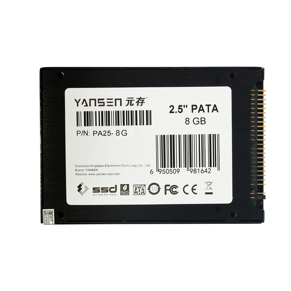 KingSpec 44 Pin 2 5 &quotIDE PATA SSD 8 ГБ Solid State Disk Flash Drive жесткие диски HDD черный металл для
