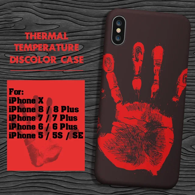 Модное физическое тепловое обесцвечивание чехол s для iPhone XR X XS Max 8 7 Plus 6 6S SE 5 5S