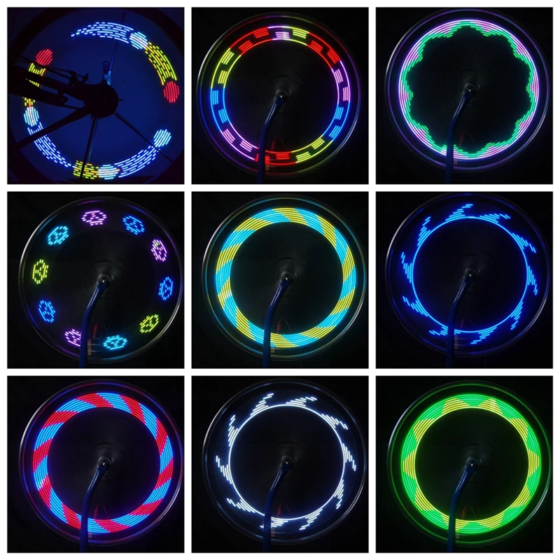 Lumiparty Велоспорт Велосипедные фары 14 LED колеса сигнал шины спиц для Ciclismo 32