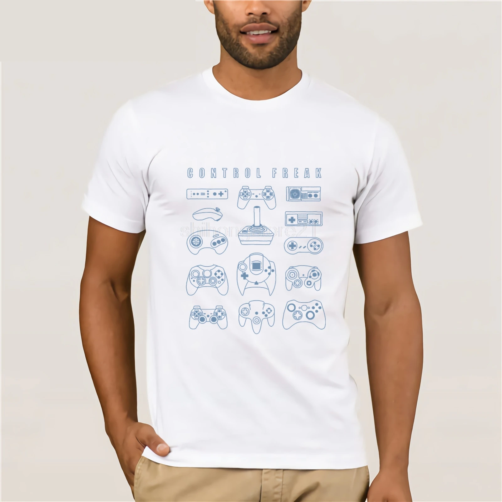 Управляемая футболка с уродом игровая консоль гарнитура видеокарта Nerd Retrodesign