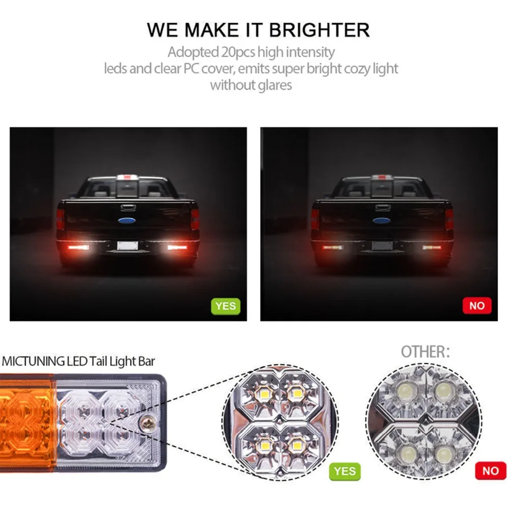 2 шт. 12В 20LED задний фонарь для грузовика автомобиля поворотная сигнальная фара