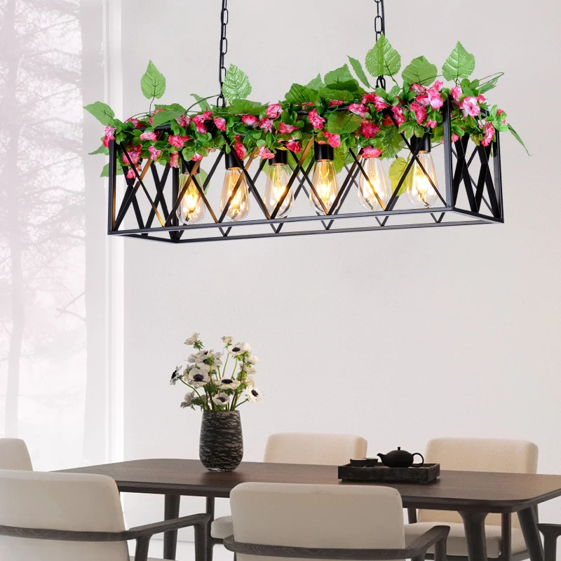 Ing Natural Plants Potted Plant Pendant Light Lamp Shade Modern Light Flower Pots Growing Herbs Or Succulent