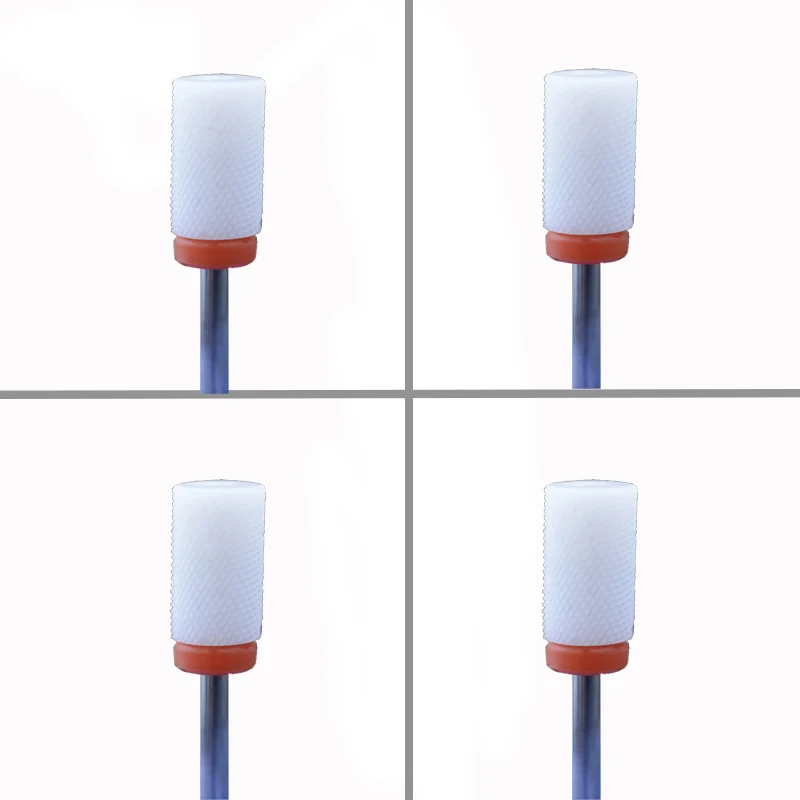 

4pcs White Ceramic Nail Drill Bit - Large Barrel Bit - F
