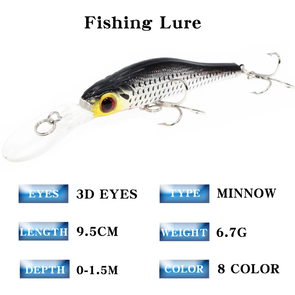 Minnow Fishing приманка кренкбейт снасть жесткая для глубокого плавания искусственная