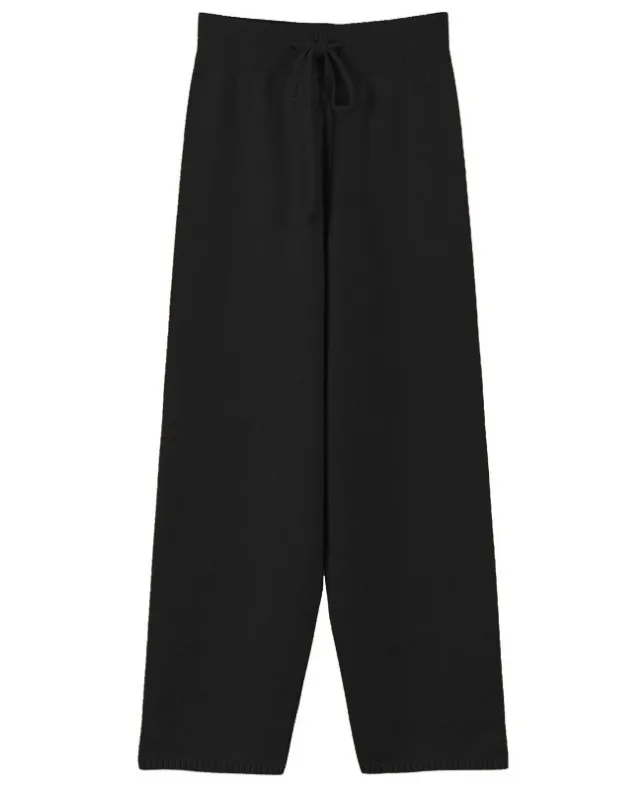 Top Fashion Full Elastic Waist Spring New Wool Suit Women's Hooded Sweater And Trousers Two-piece Women