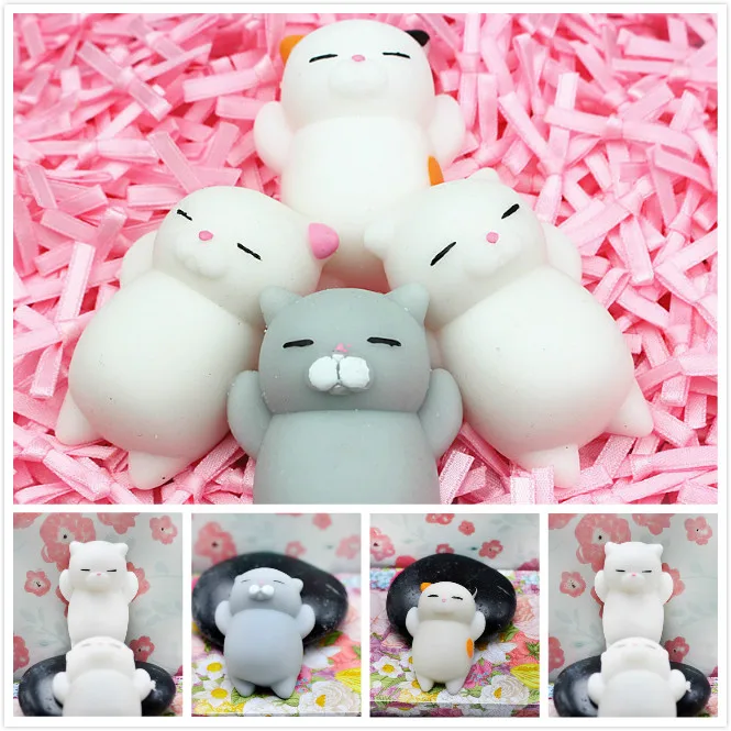 Kawaii японское животное Моти ленивая кошка Мини сжимаемая мягкая медленно