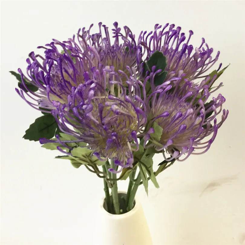 11 шт. пластик Одуванчик цветок одна голова/шт Leucospermum cordifolium Искусственные цветы 17,7" длинная искусственная Гортензия цветы