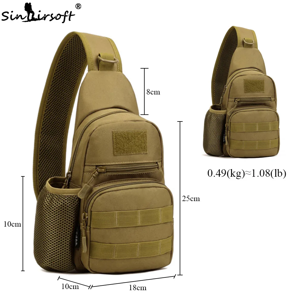 SINAIRSOFT Мужчины Марка Слинг Грудь Рюкзак Мужчины Одно Плечо Сумка Мужчин Водонепроницаемый Велосипед Езды рыбалка Сумка с Бутылкой Мешок