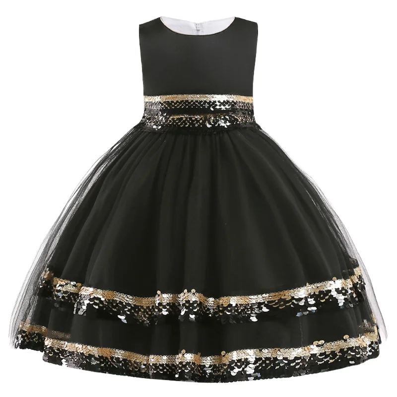 New girls clothes 2018 Mesh sequins princess kids dress for Wedding flower dresses Baby girl birthday party | Детская одежда и