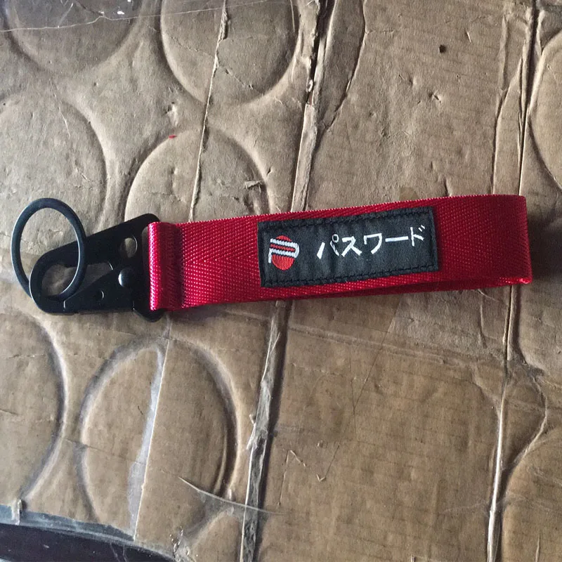 RED JDM JDM Racing невесты брелок Mugen мобильный телефон ID карты подвесной ремень ремешки как Fck Domo Shocker авто брелок - Название цвета: RED JDM