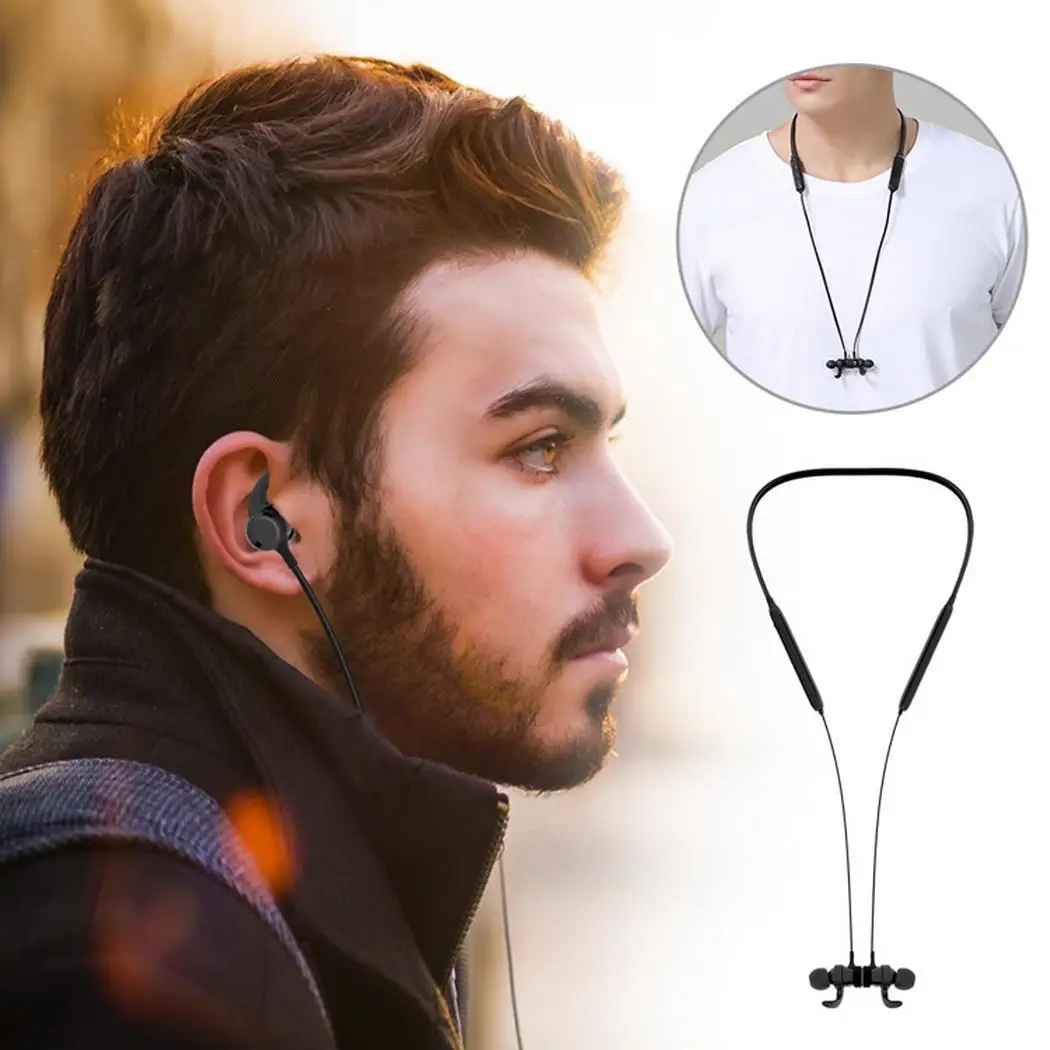 Беспроводные магнитные Bluetooth наушники Спортивная стерео музыка громкой связи.