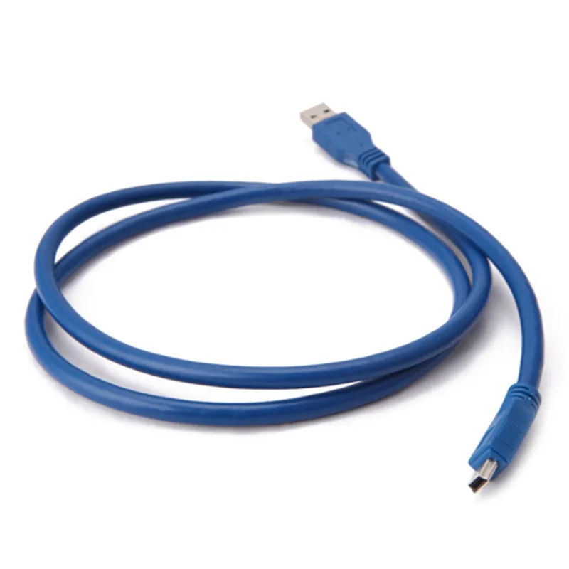 Кабель USB 3 0 типа А папа-папа мини-USB 10 контактов папа синий 30 см/0 м 60 6 100 см/1 150 5 300