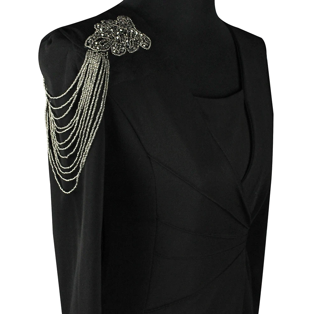 Ручная доска для плеч с вышитыми бусинами и кисточками аппликация воротника