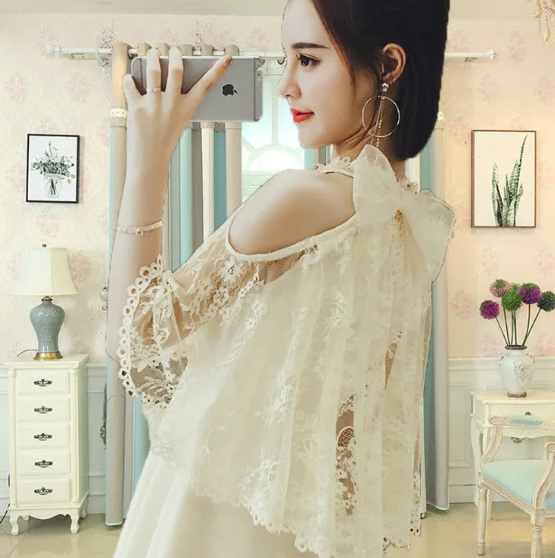 2020 летнее Новое поступление милое и сказочное кружевное платье с рукавами