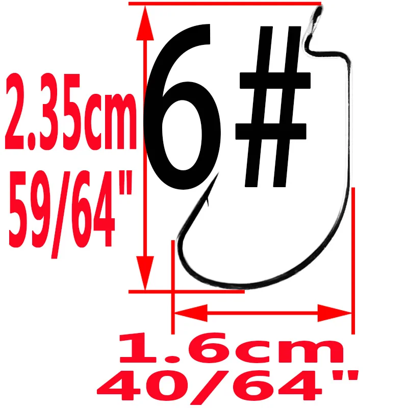 size 6 Рыболовные крючки из высокоуглеродистой стали, 50 шт., 8#6#4#2#1#1/0# до 5/0# крючковый крючок, приманка, червь, Pesca для мягкой приманки, снасти, аксессуары - Цвет: size 6