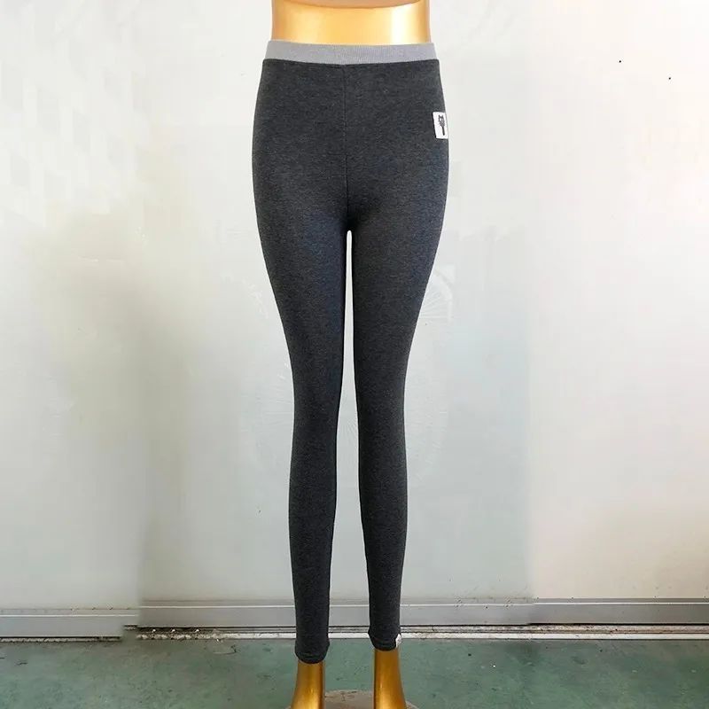 Xs-xl Модные женские эластичные леггинсы с высокой талией, утепленные бархатные брюки большого размера, сексуальные леггинсы, повседневные штаны для женщин