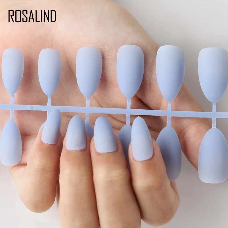 Искусственные ногти ROSALIND для наращивания ногтей полное покрытие нажимайте на