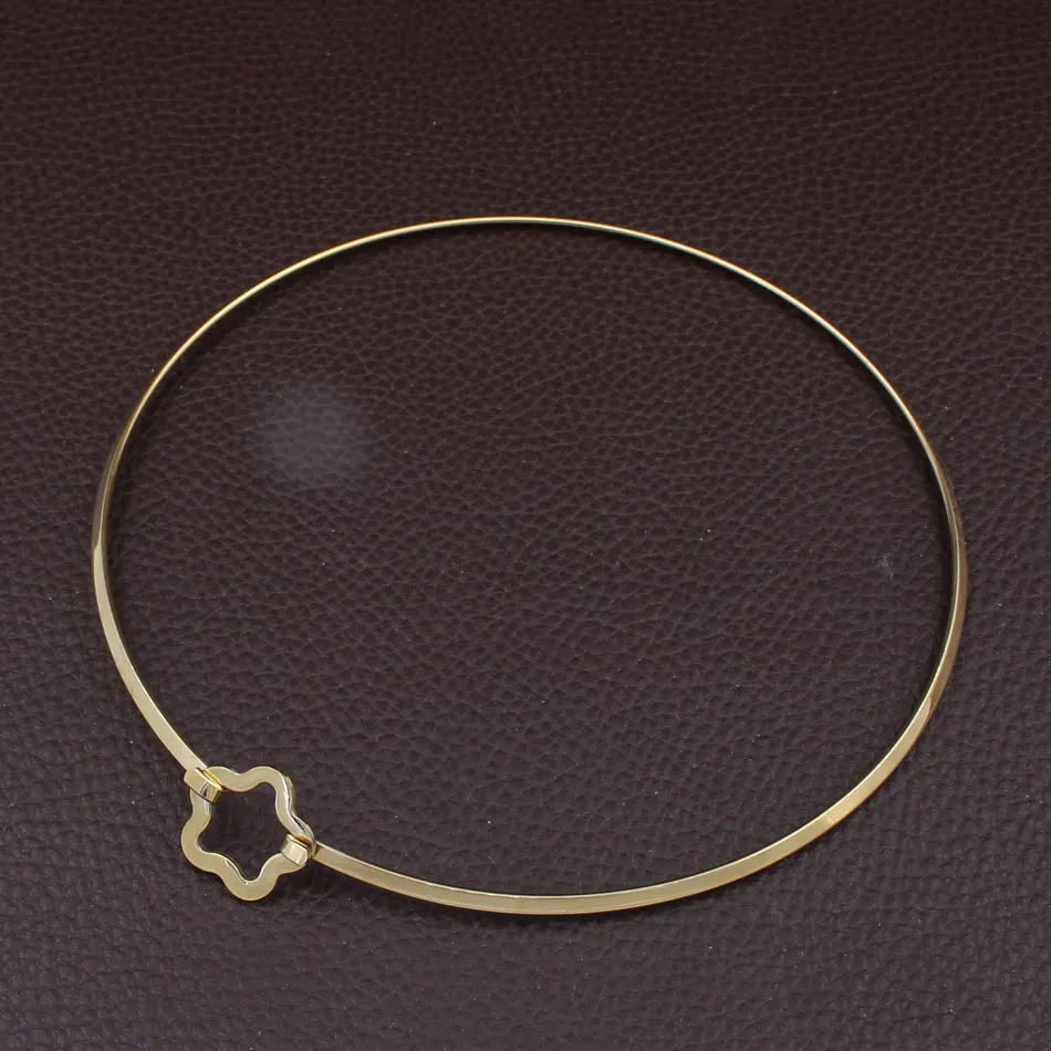 Популярные ювелирные изделия из нержавеющей стали золотого цвета стильные