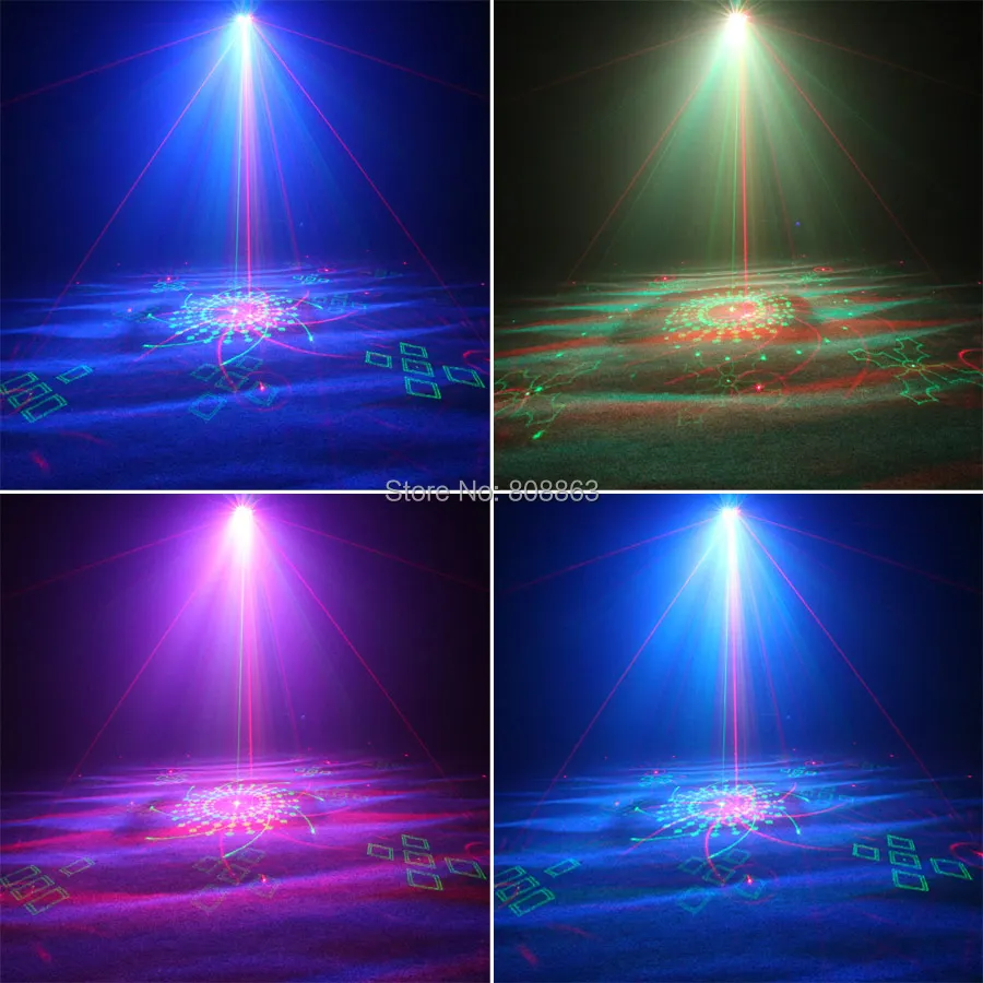 ESHINY дистанционный R& G лазерный проектор с 5 линзами, 128 узоров, RGB Led, вечерние, для бара, DJ, праздник, Рождество, танец, сценический светильник, шоу, N85T249