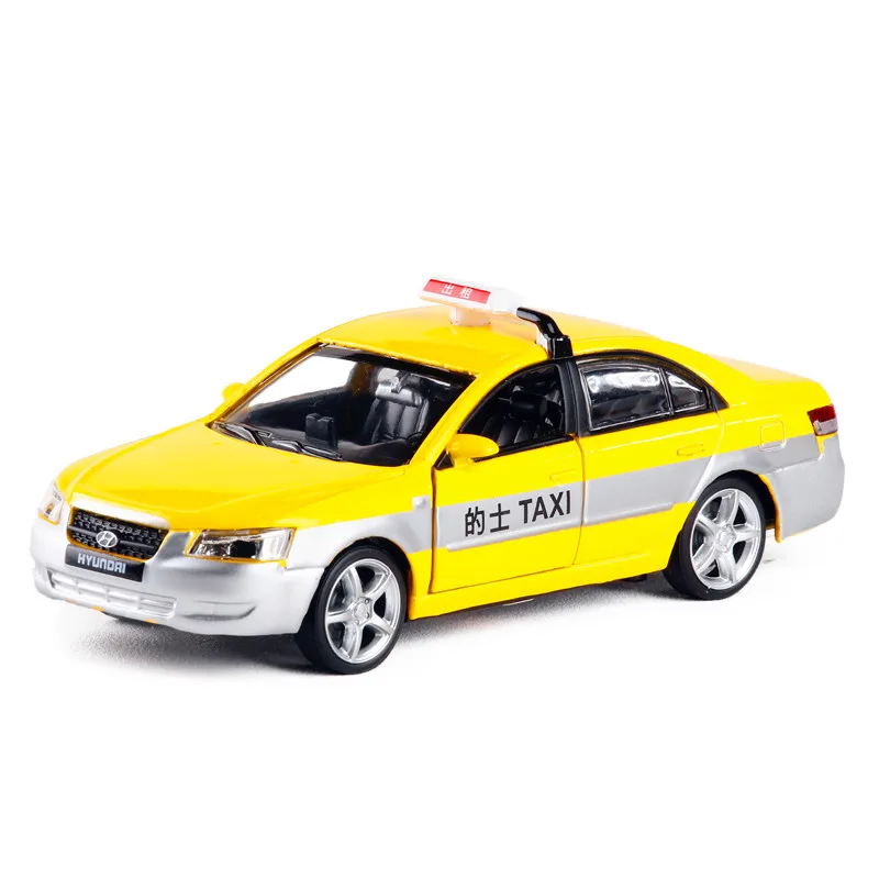 

Interesting 1:32 Hyundai Taxi Alloy Model, Simulated Die Casting Sound and Light Pullback Car Model Decoration, Free Shipping
