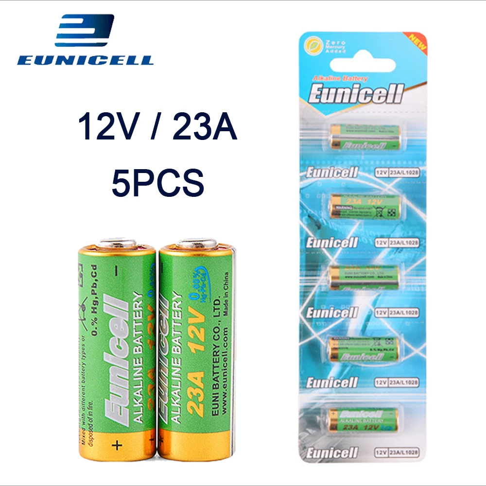 

5pcs/lot 12V 23A Alkaline battery for Doorbell, Car alarm, Remote control 21 23 A23 E23A MN21 MS21 V23GA L1028 Dry Batteries