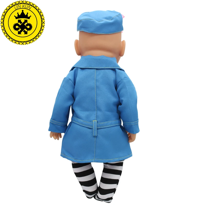 Платье для кукол одежда детей ростом 43 см синее бордовое деловое шляпа