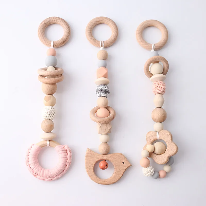 3 шт./компл. силиконовые бусины детские кроватки мобильные погремушки Кит игрушки