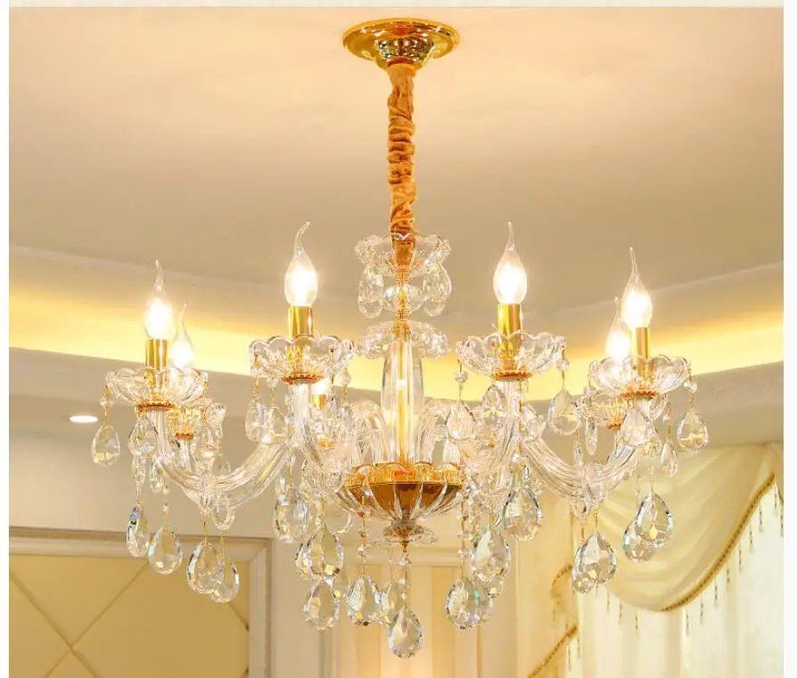 Современная хрустальная люстра для гостиной lustre sala обеденный стол Хрустальные европейские люстры освещение украшение дома