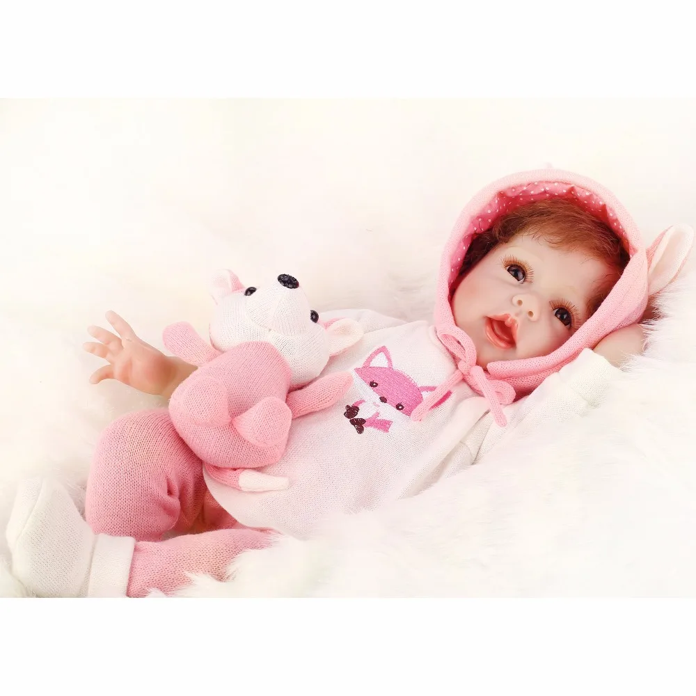 55 см Силиконовые Reborn куклы Baby живой реалистичный Boneca Bebe реалистичные настоящая