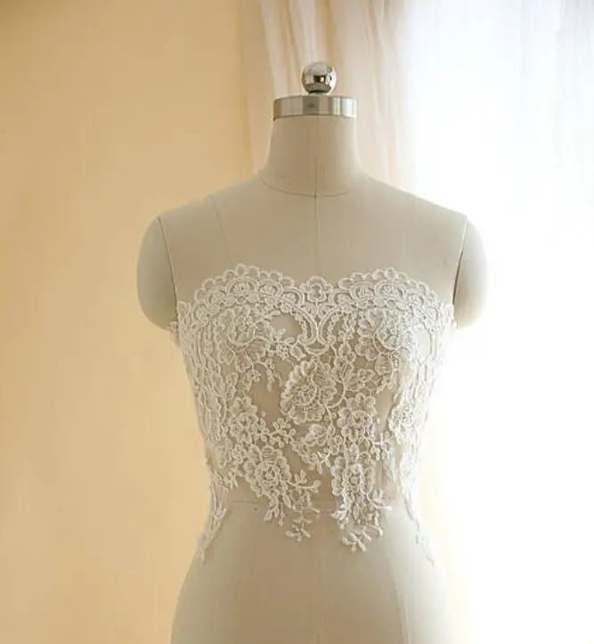 Ivory Alencon Lace Trim Rose Floral Embroidered Wedding Retro Bridal 11 Inches Wide | Дом и сад
