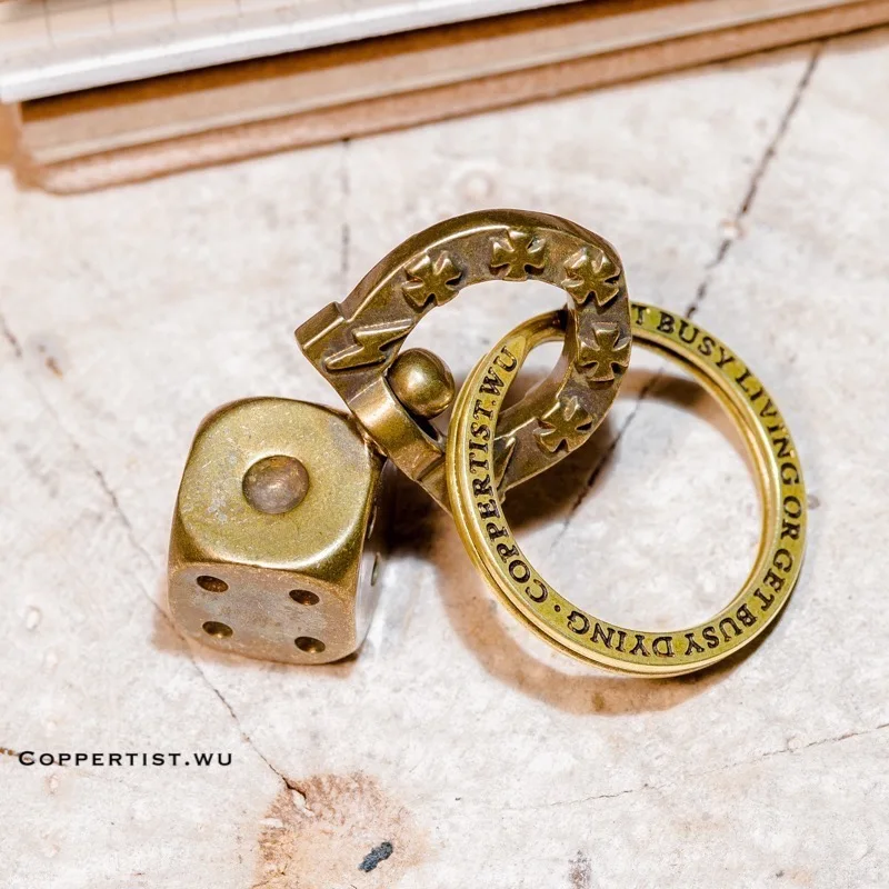 Coppertist. wu квадратный металлический персональный брелок с игральной костью модные игры boson брелки крутые мужские сумки подвески - Цвет: type 1