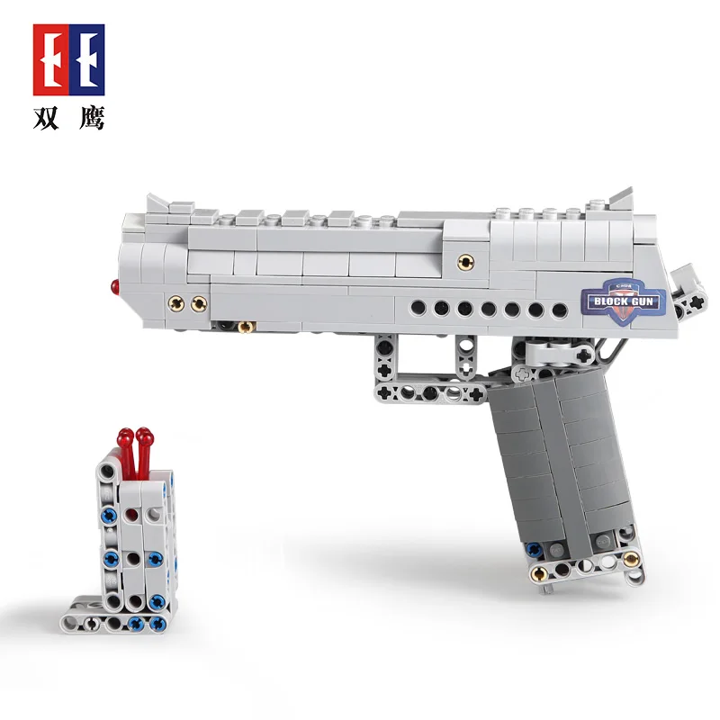 Новые DIY военные строительные блоки 307 шт игрушки пистолет пустыня модель орла
