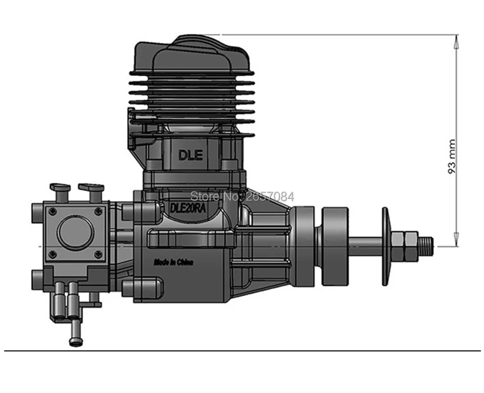 DLE20RA 20cc газовый двигатель для радиоуправляемого самолета фиксированная модель крыла однотактный два выхлопа ветра холодной руки начать после удара