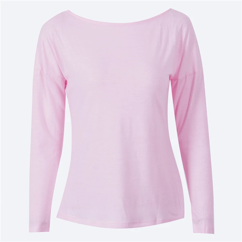 

Женская блузка с длинным рукавом, свободная блузка с вырезами на спине и перекрестными лямками на спине, сексуальный топ с единорогом, весна...