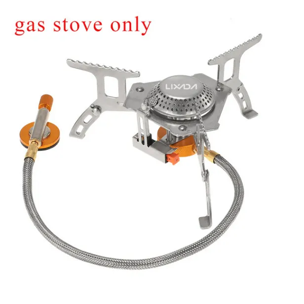 gas stove only Lixada уличная газовая плита, походная газовая горящая Складная плита для приготовления пищи, портативная складная разделенная плита 3000 Вт с адаптером - Цвет: gas stove only