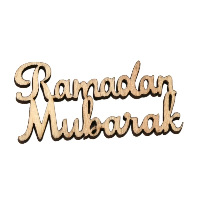 DIY Eid деревянный кулон ИД Мубарак Декор для дома Рамадан украшения висит Подвески исламистского вечерние Декор поставки - Цвет: 47B