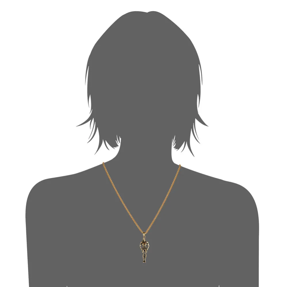 Kpop женская подвеска в форме мышц ожерелье из нержавеющей стали регулируемая