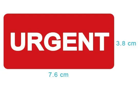 300 pcs/lot 76x38mm URGENT back glue paper lable sticker for urgent delivery, Item No.SS03